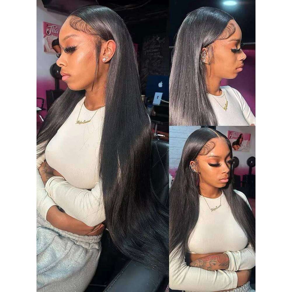Mossily 300 Density Brazilian 30 40 Inch Bone Straight 13x4 13x6 HD Front Human Hair Wigs Lace Frontal 5x5 Glueless Wig