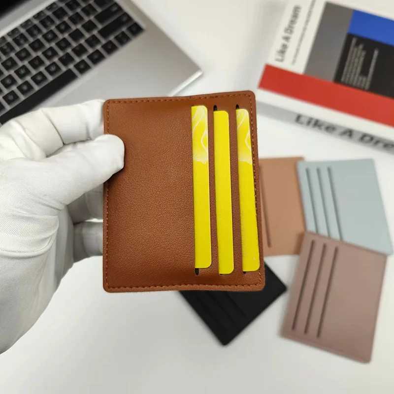 1Pc Small And Compact PU Leather Card Case Simple And Short Card Bag Bank Card ID Storage Card Bag Wholesale Z250527