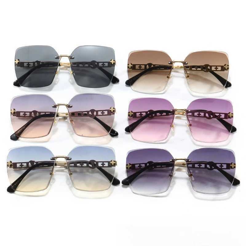 2025 Modern Rimless Polarized UV400 Sunglasses Womens Luxury Minimalist Urban Chic Viral Fashion Shades Z250527