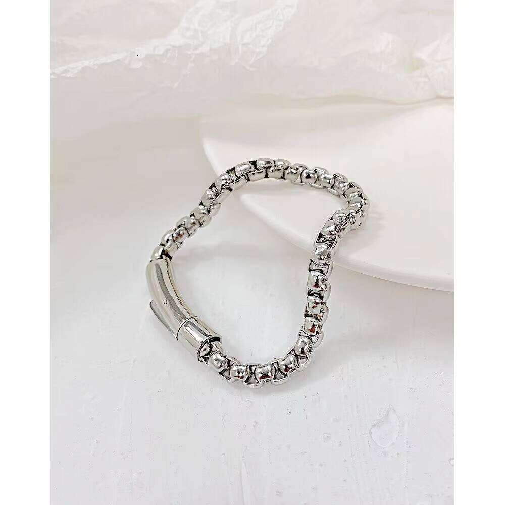 Stainless Steel Men Bracelet Fashion Hip Hop Bead Link Chain Charm Jewelry for Lover Gift Wholesale