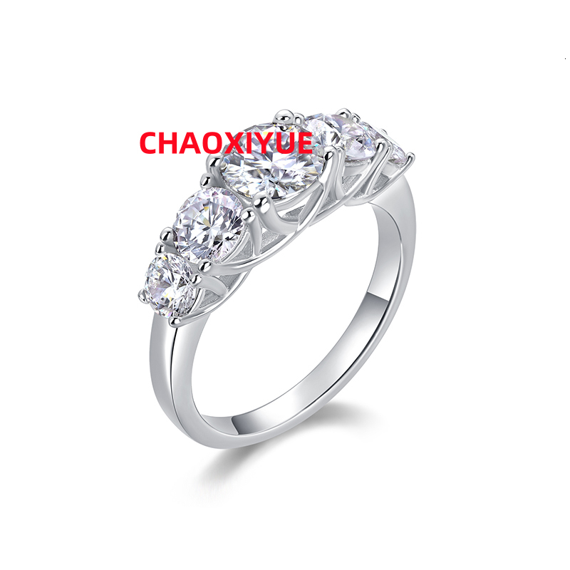 Free Design S925 Silver love Ring Moissanite Closed Ring
