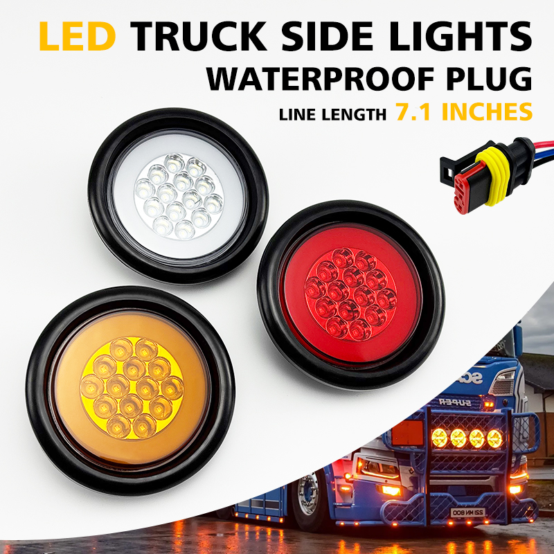 Modified light 4 inch tail light truck tail light LED truck tail light universal for all kinds of cars with waterproof socket voltage is 12-24V waterp