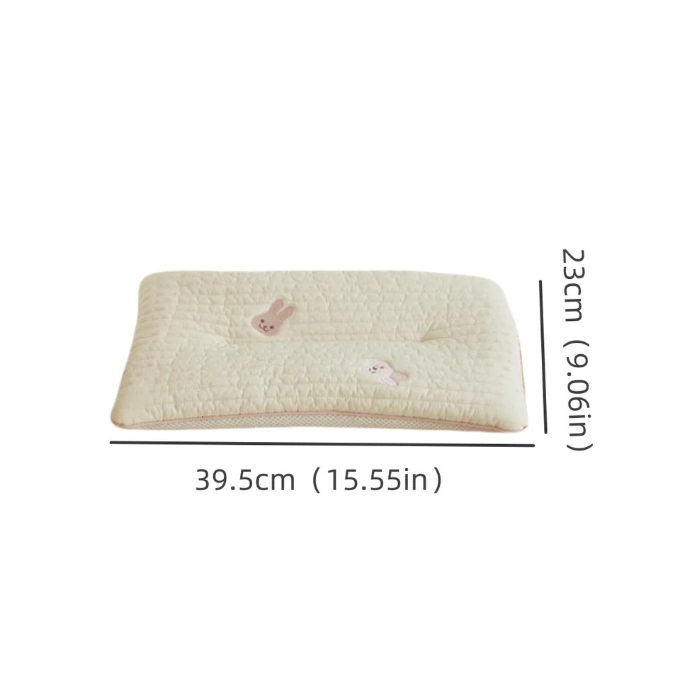 Embroidered pillow for infants and young children neck protection all seasons universal cotton sweatabsorbent baby shaped cute 250527