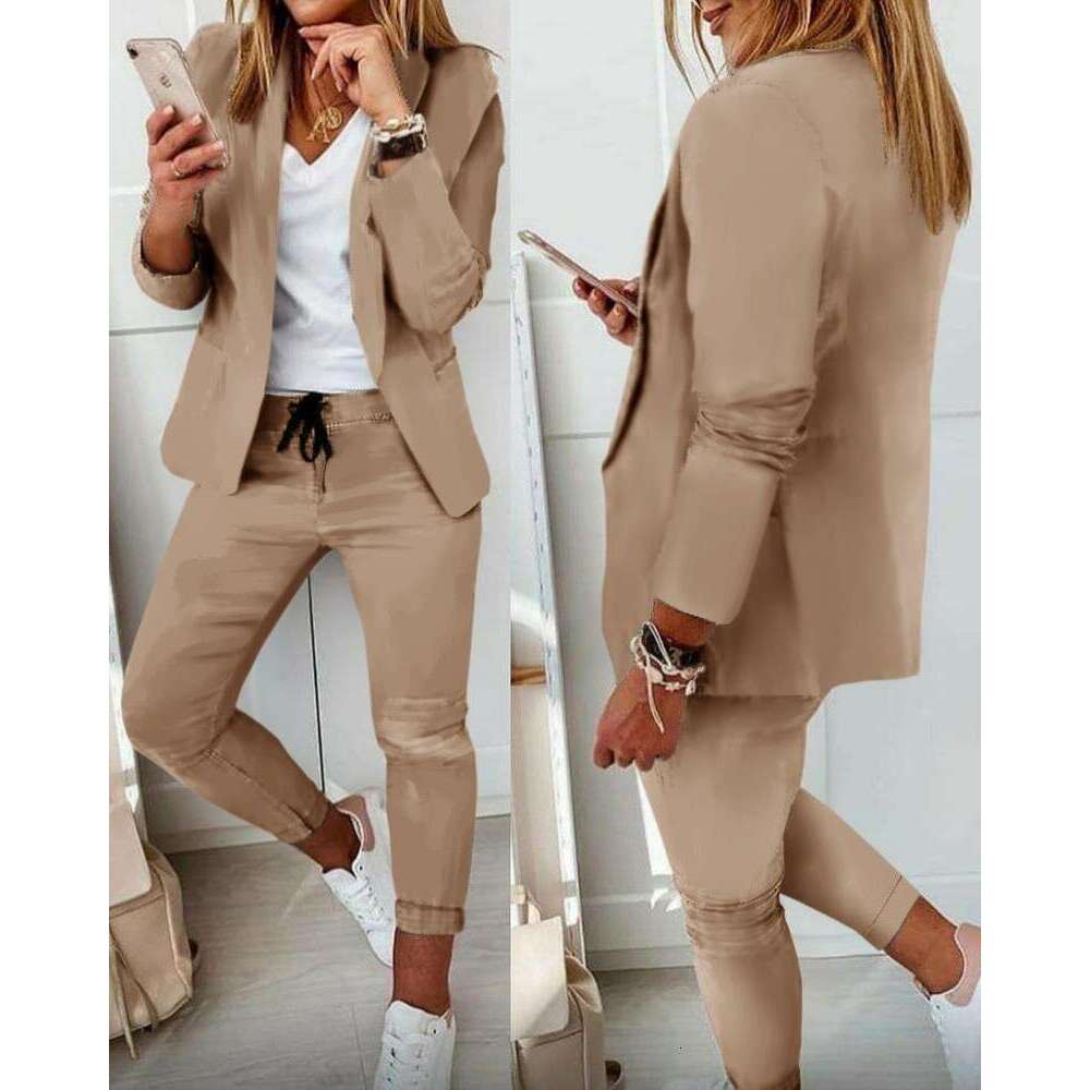 2025 New Casual Fashion Suit Women's Blazer Set
