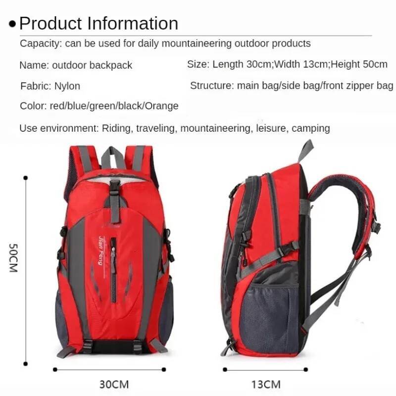 Quality Nylon Waterproof Backpacks Climbing Travel Bags Hiking Outdoor Sport School Bag Men Backpack Women