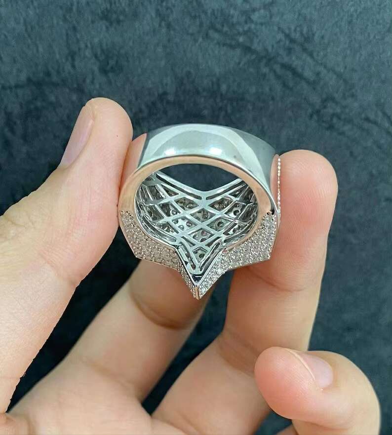 Fully Iced Out Moissanite Diamond Star Ring Hip Hop Jewelry Customized Jewelry Beautiful Star Ring Best Gift for Men