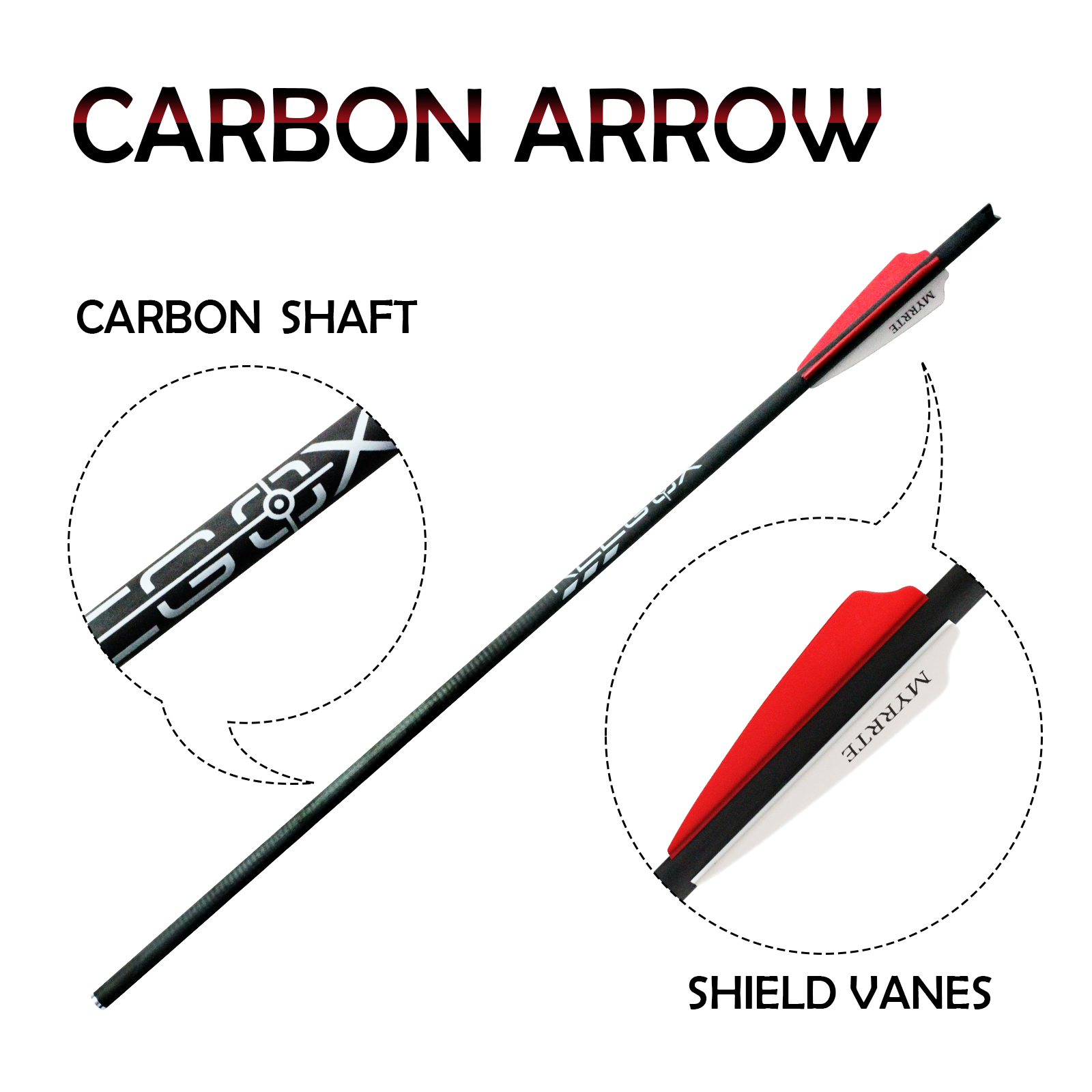 Crossbow Arrows without Arrow Tips 16-22 inch Crossbow Bolts Hunting Carbon Arrows for Crossbow Half-Moon Nocks Archery Targeting Arrow Training Arrow