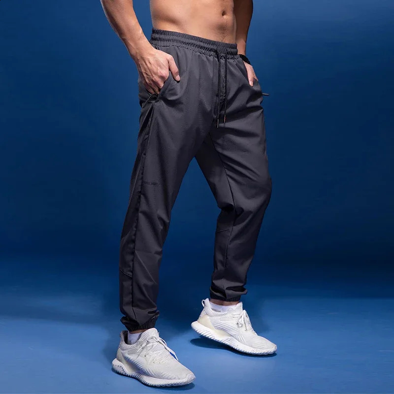 Sport Pants Men Running With Zipper Pockets Soccer Training Sports Trousers Joggings Fitness Sweatpants Summer pant 250520A