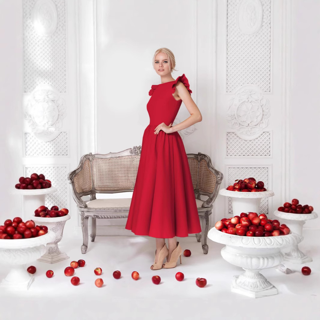 Princess dress with flying sleeves and milk silk skirt