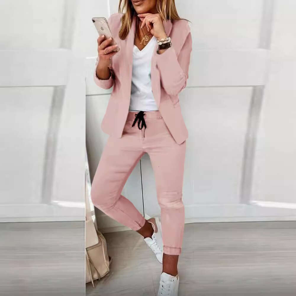 2025 New Casual Fashion Suit Women's Blazer Set
