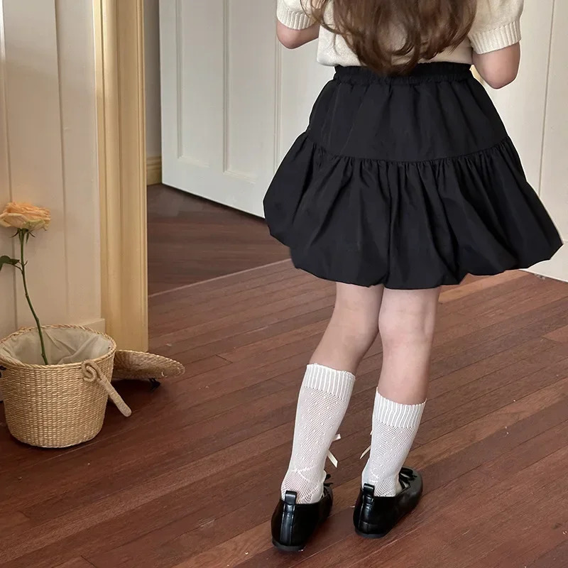 Girls Flower Bud Half Body Skirt Summer Trendy Childrens Sweet and Cute Bow Short 250527
