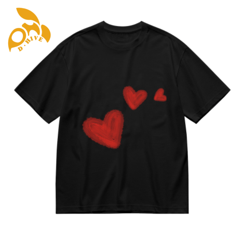 Free shipping: Custom-made oversized men's and women's shirts with round necks and short sleeves by fashion designers, 180g men's hot p