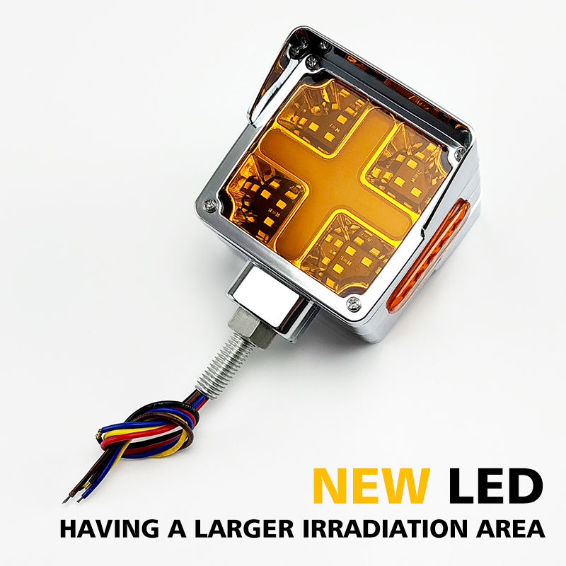 Modified Lights Truck Side Lights LED Truck Lights Double Sided Lights Universal for all kinds of cars Easy to install 4 wires mode for red bright + y