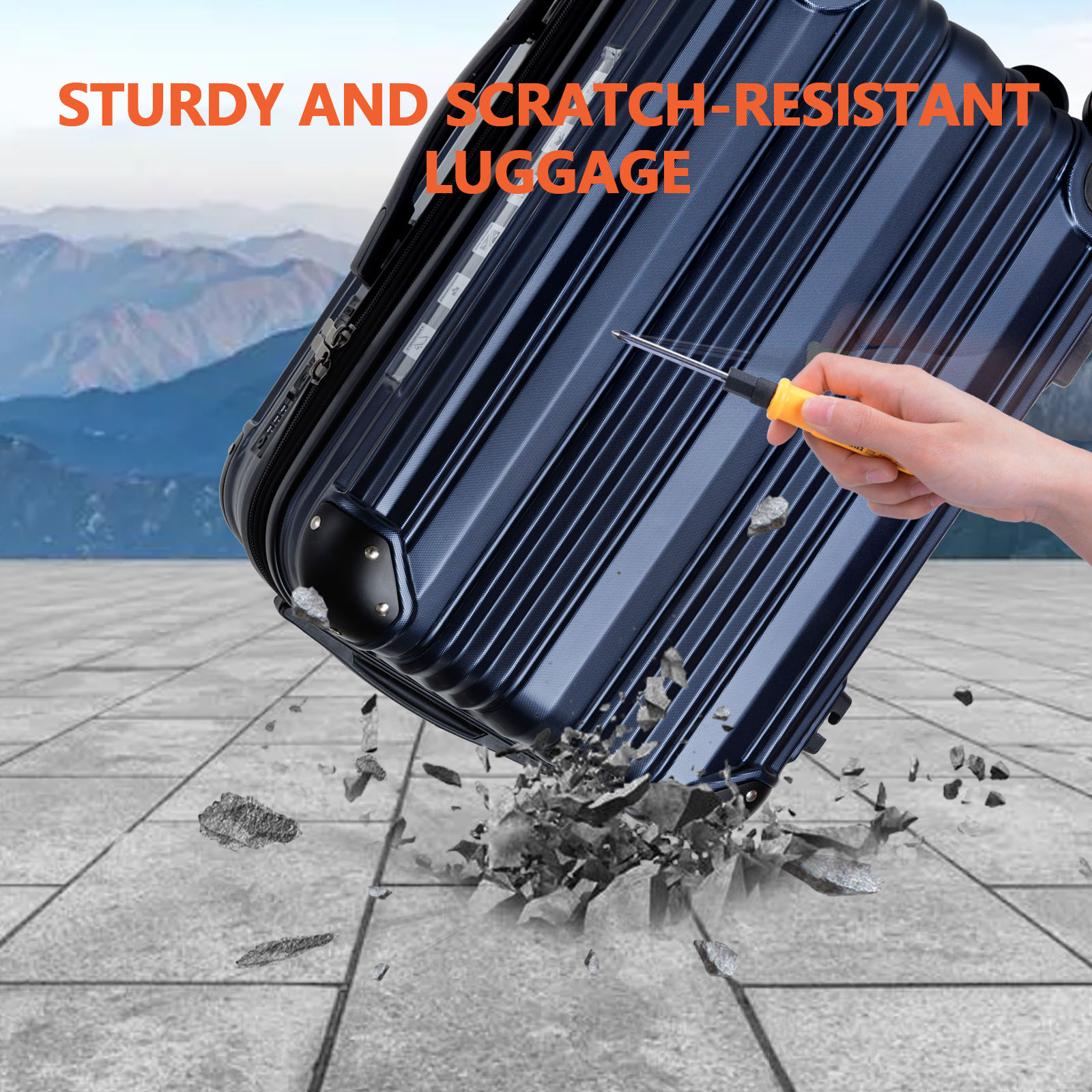 Expandable Carry On Suitcase 20in with TSA Lock - ABS Luggage w/ Corner Protectors for Business Travel & Personal Trips - Lightweight Durable Spinner 
