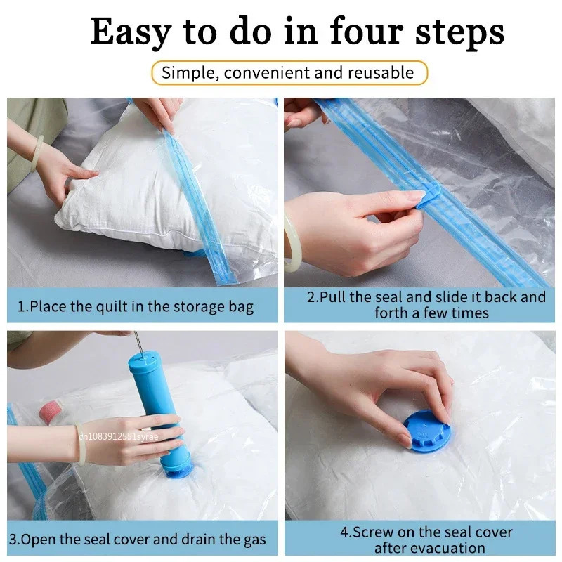 Vacuum Storage Bags for Storing Clothes Organizer Vacuum Seal Bag Space Saving Bags for Pillow Blanket Travel Vacuum Bag Package 250526