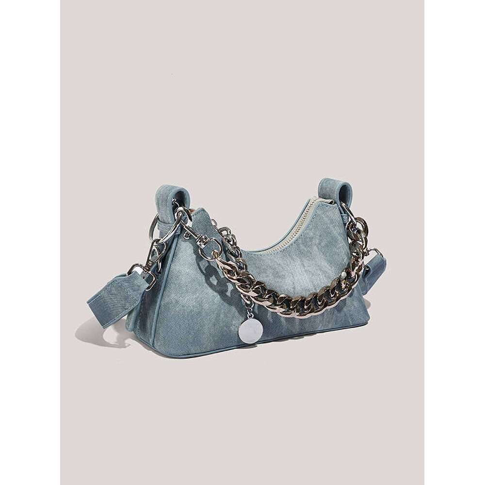 patterned chain Cowboy bag, fashionable and versatile, single shoulder armpit bag , versatile,