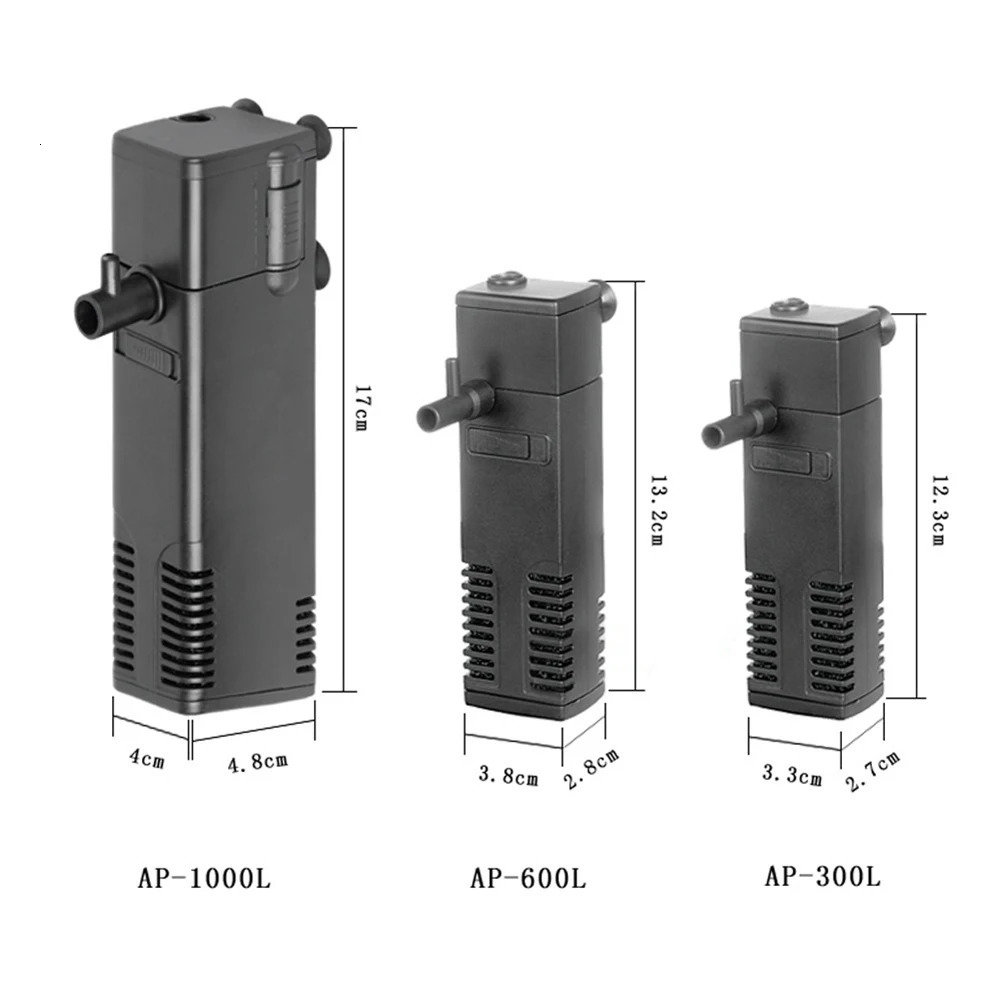 Aquarium Filter Pump Plastic Mute Internal Corner Fish Tank Water Pumps EU Plug Fish Tanks Aquariums 1 Set EU Plug 250523
