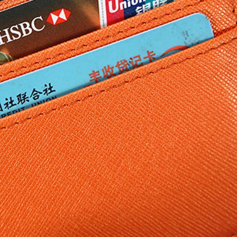 Women Men PU Leather Slim Wallets Coin Purse Business ID Card Holder Double Side Cards Storage Wallet High Quality Z250527