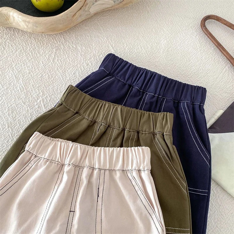 Kids Pants For Boys Girls Casual Sport Childrens Trousers Korean Style Spring Toddler Baby Outfit with Pockets 6M5Years 250527