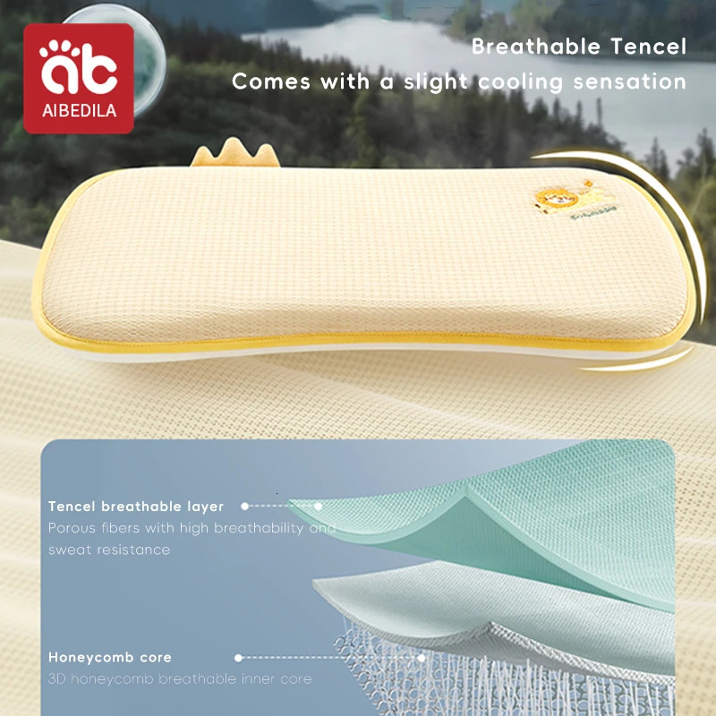 AIBEDILA Baby Pillow For born Children Protective Hollow Pillows Neck Spine Protection Sleep 250527