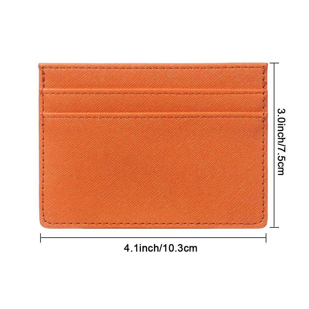 Women Men PU Leather Slim Wallets Coin Purse Business ID Card Holder Double Side Cards Storage Wallet High Quality Z250527