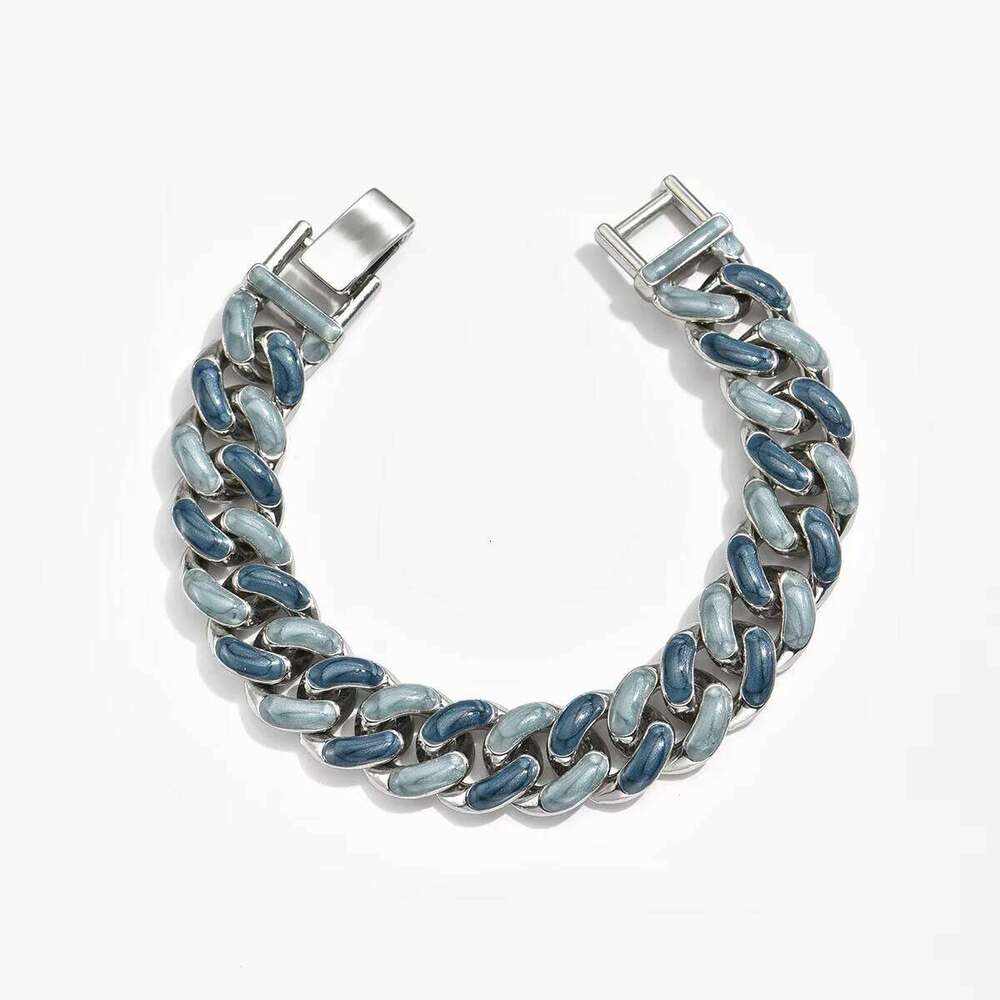 Personalized Hip Hop Fashion Jewelry for Men Women Stainless Steel Couple Bracelet Iced Out Cuban Chain