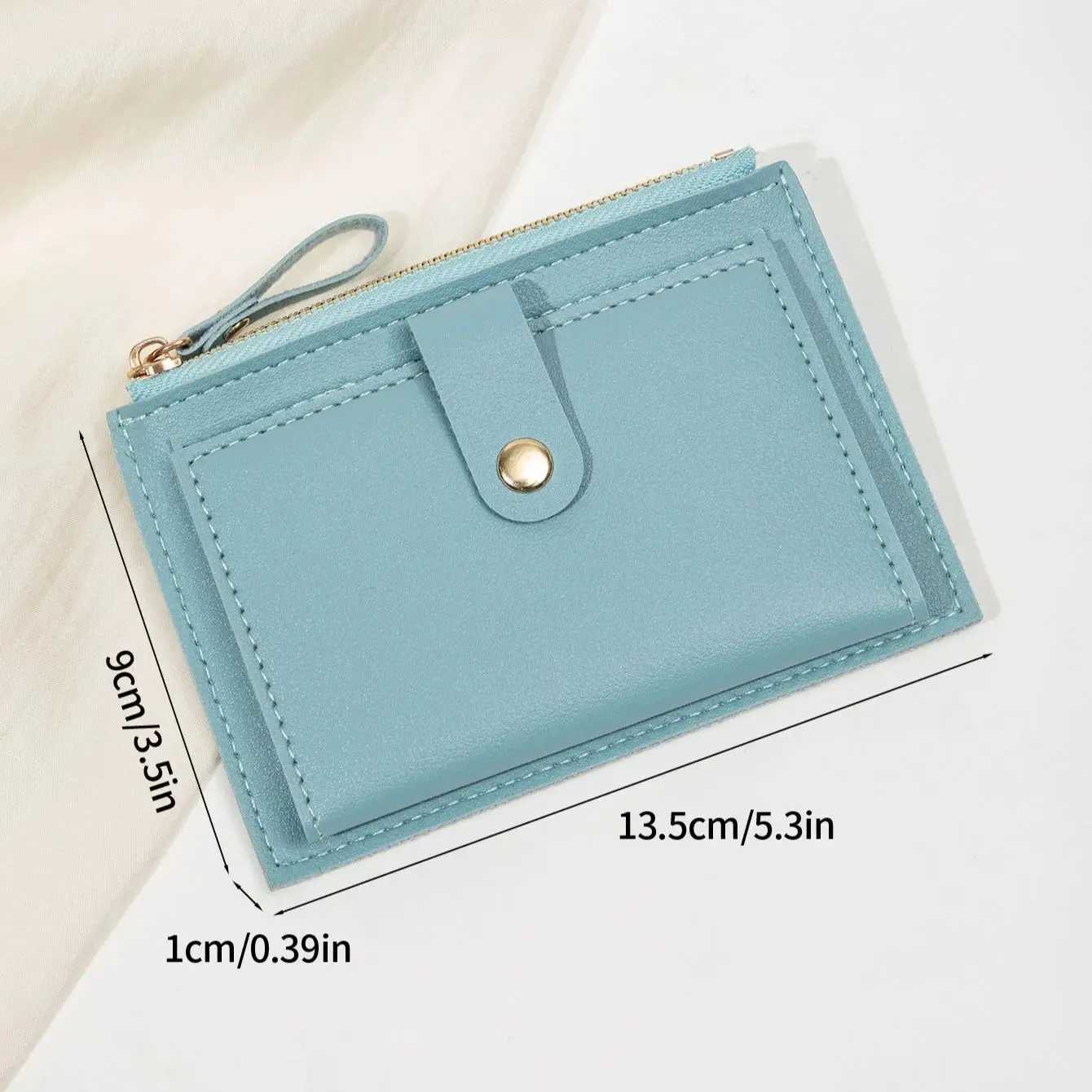 New Womens Short Card Bag Ultra Thin Mini PU Leather Zero Wallet Solid Color Womens Clip Coin Wallet Z250527