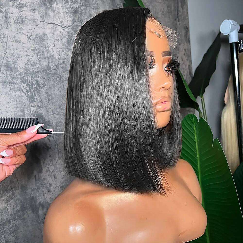 Bone Straight 13x6 HD Front Bob Wig Human 14x4 Transparent Lace Frontal Raw Hair Wigs 14 16 Inch Brazilian For Women