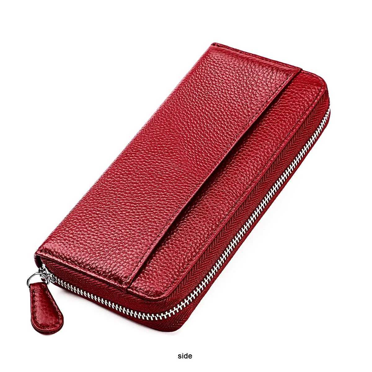 Anti-theft Brush Genuine Leather Purse Women 2025 New Ladies First Layer Cow Leather Wallet Large Capacity Female Clutch Bag Z250527