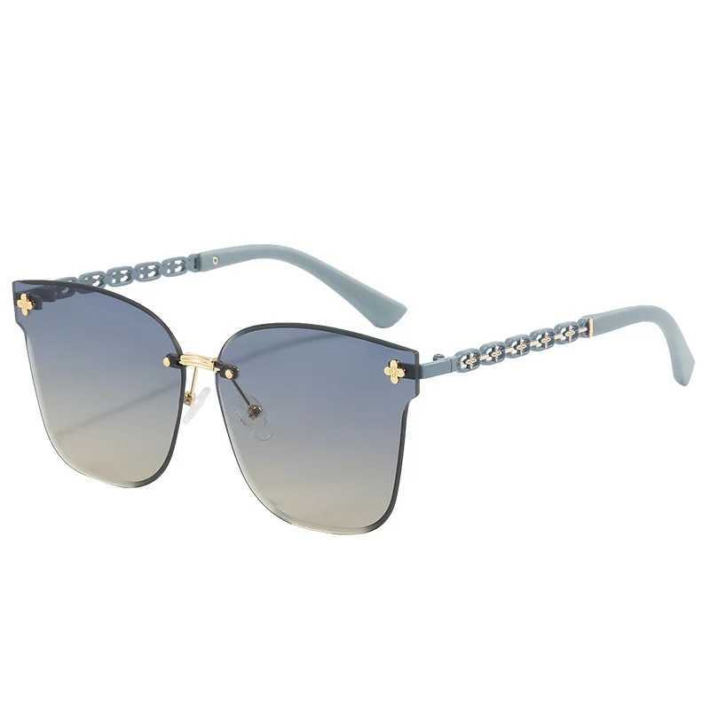 2025 New RimlESS Metal Sunglasses Womens Oversized UV400 Protective Glasses TikTok Viral AccESSories for Summer Travel Z250527