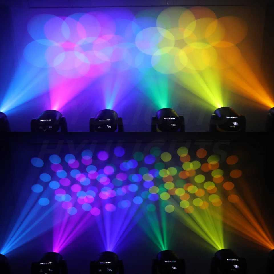 BEE EYE 150W Mini LED Moving Head Beam Spot Halo Effect 24PCS RGB 3in1 DJ Stage Effects Lights XJ250527