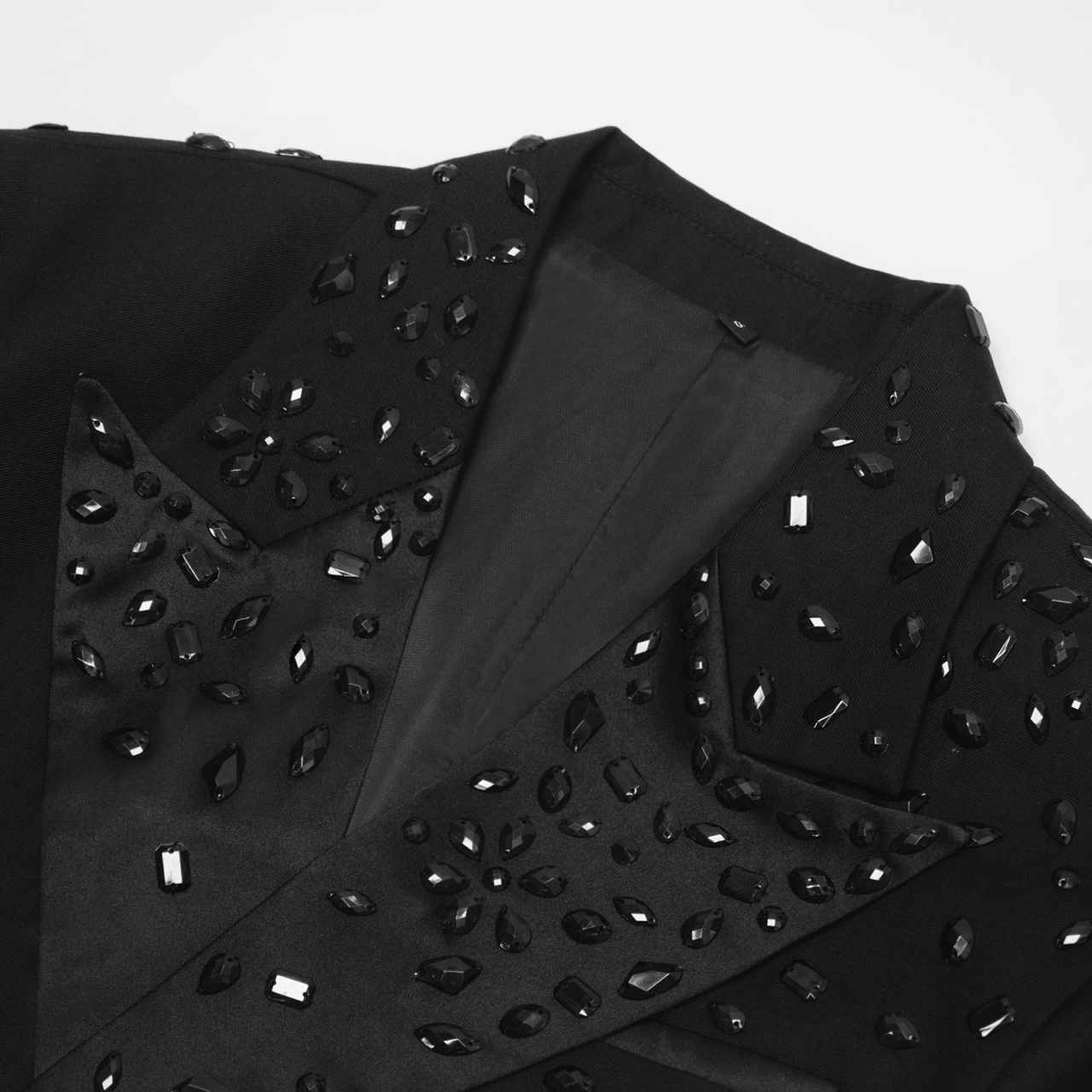 Modern Sparkly Diamond Men's Blazers Double Breasted Wedding Suit for Men Quality Slim Coat For Groom Wear Customized