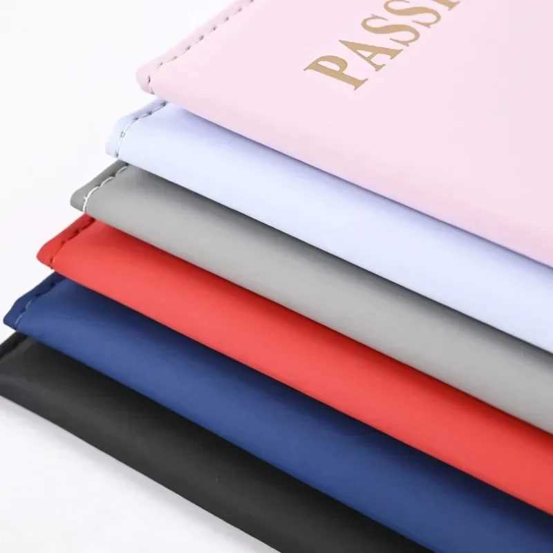 2024 PU Leather Travel Passport Cover Protective Women Men Map Passport Ticket Gold Letter Holder Case ID Card Clip Bags Z250527