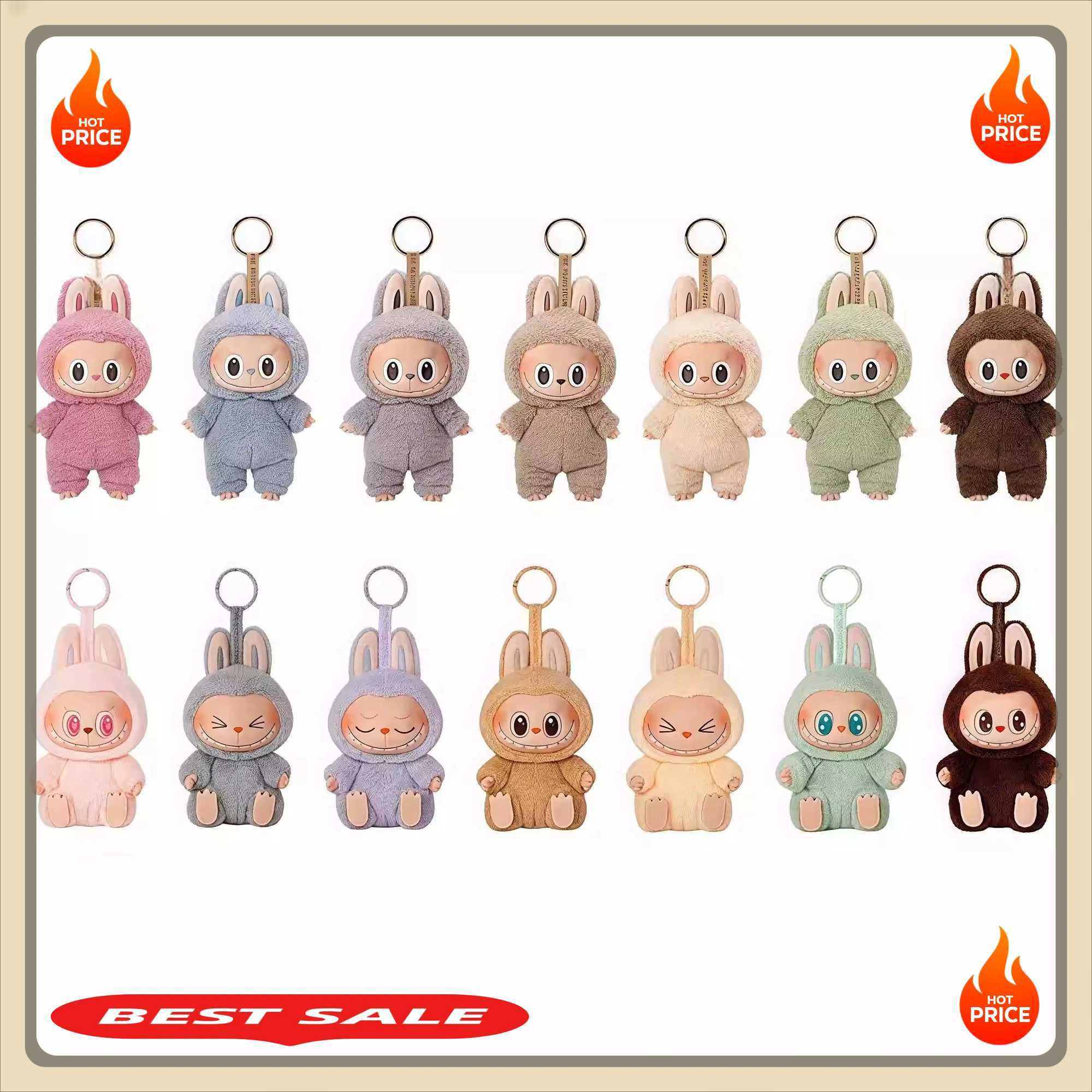 Labub Heartbeat Macaron Sit Down Big Into Energy V1 V2 V3 Series Surprise Blind Box Plush Keychain Childrens Birthday Gift M250527