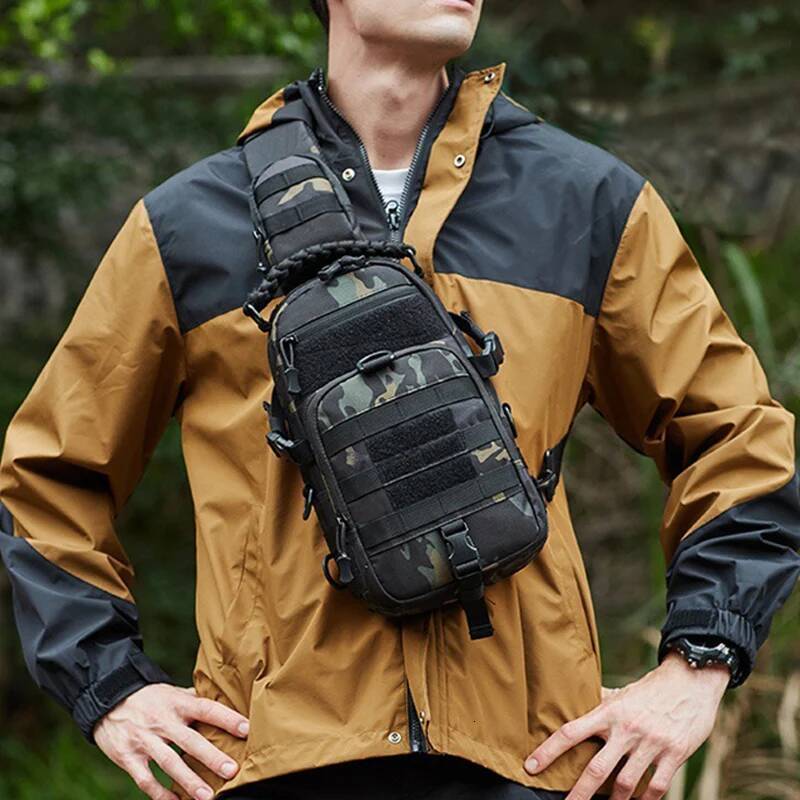 Camping Chest Bag Tactical Backpack for Men Sport Shoulder Outdoor Hiking Climbing Cycling Fishing Travel Sling Fanny Pack