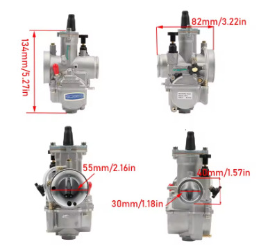 Universal Carburetor For PWK 28 30 32 34 mm 2T 4T For Keihin Mikuni Carburador With Power Jet For Yamaha Suzuki Honda 75cc-250cc