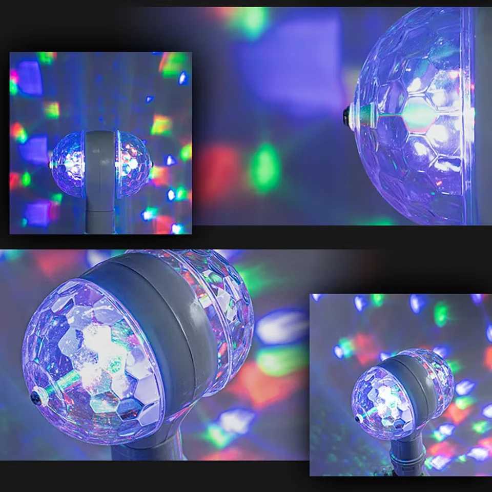 2025 E27 Disco Ball Light Rotating Mini Stage Lights DJ Audience Flash Family Halloween Christmas Party Atmosphere Lamps Wedding XJ250527