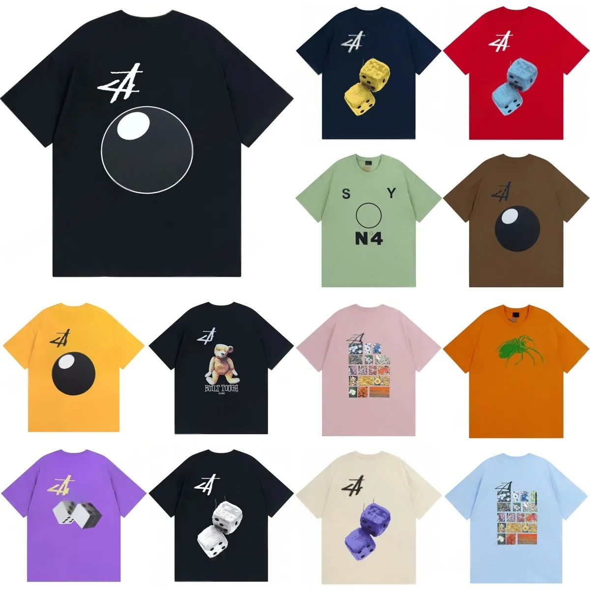 Stusyshirts Designer t shirt Mens Designer Cotton T Shirts Letter Print Graphic shirt Women Tee Vintage Hip Hop Loose Sports Short Sleeve Tops Men Streewear