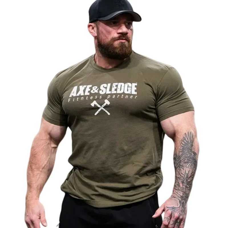 Summer Men cotton T-shirt Mens Athleisure Training short sleeve t-shirt Fitness Man Tshirt Gym Sport t-shirt Tops Z250527