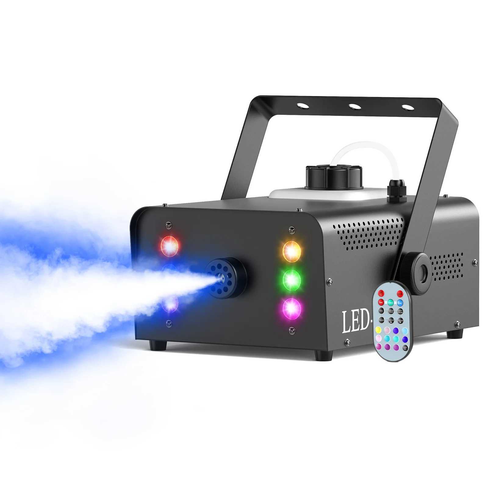 UKing 1500W Smoke Machine RGB 6 LED Fog Machine with Remote Control DJ Disco Nightclub Stage Effect Wedding Fogger Machine XJ250527