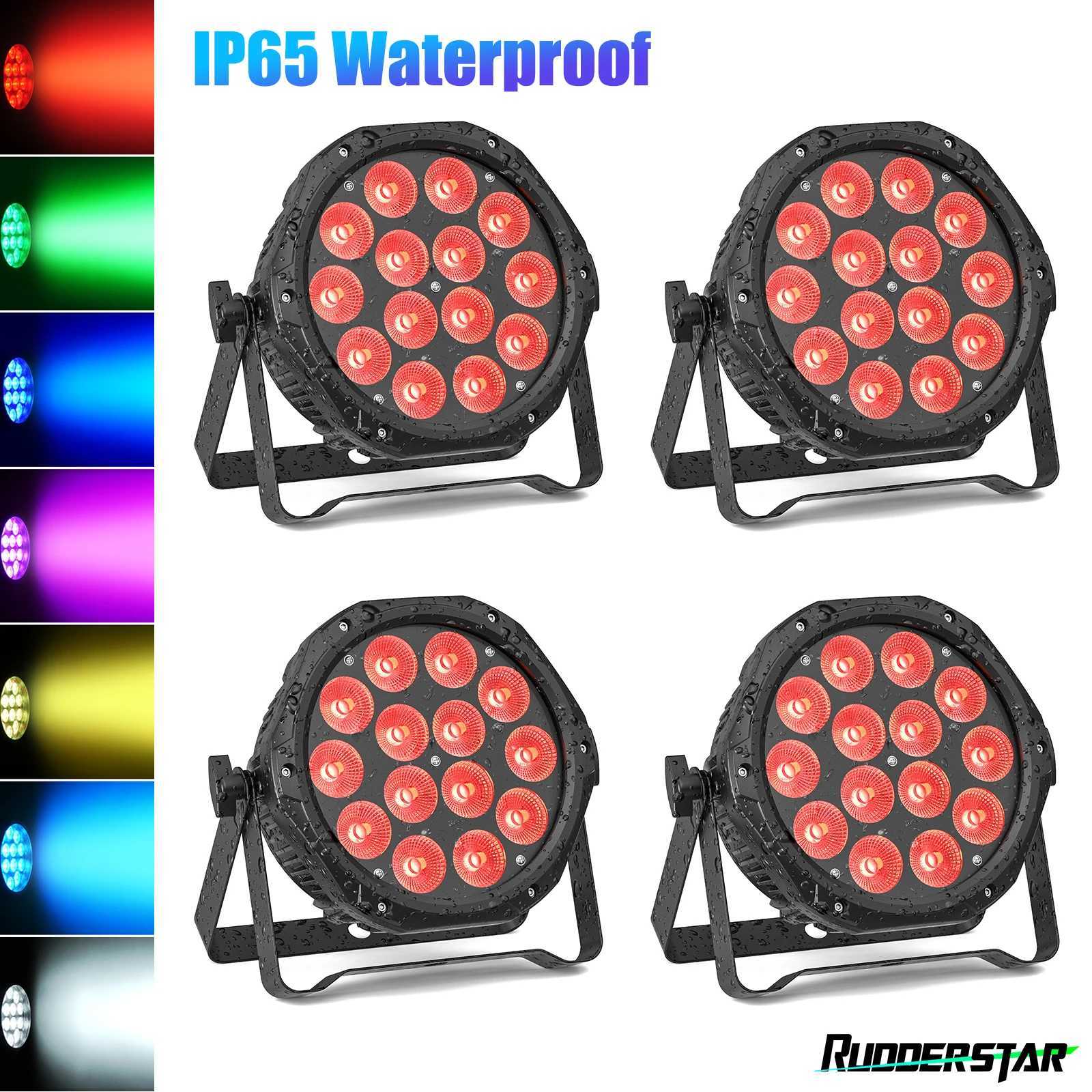 4PCS Waterproof Par Lights 14x10W RGBW LED Par Light Sound Control Stage Lighting Effect Strobe Lights for Party Wedding Theater XJ250527