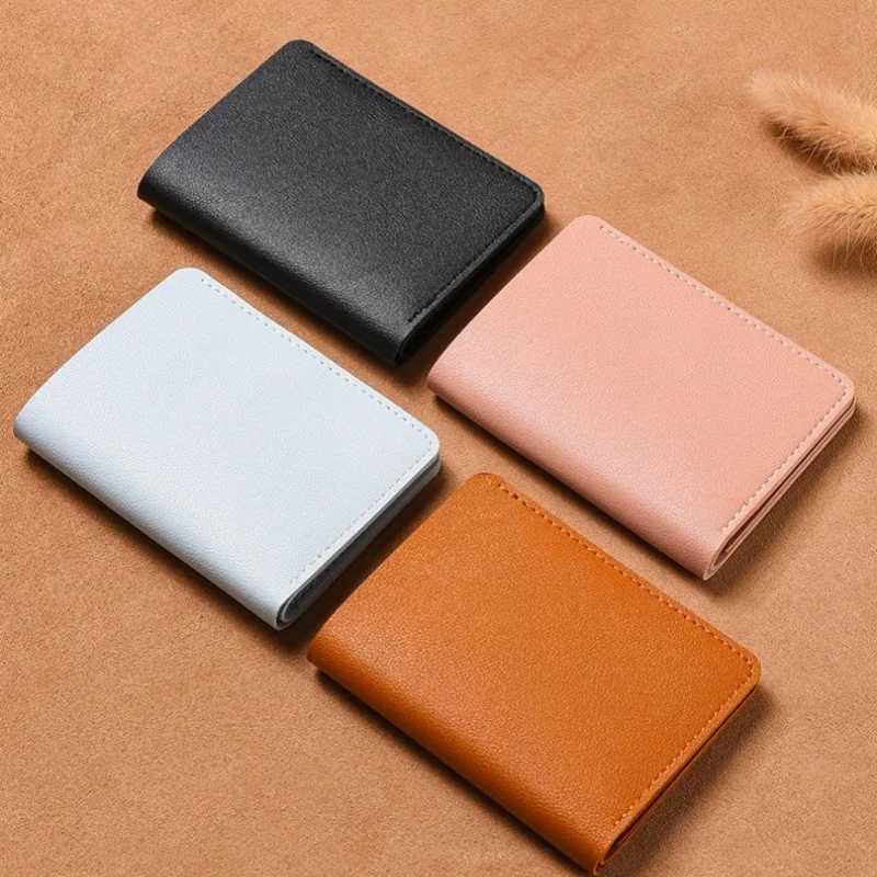 2025 New Womens Wallet Simple Folding Button Small Wallet Drivers License Card Bag Soft Leather Wallet Z250527
