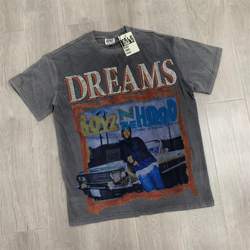T-Shirt Men Women High Street Vintage Tee Best Quality Tee Tops Casual T Shirt