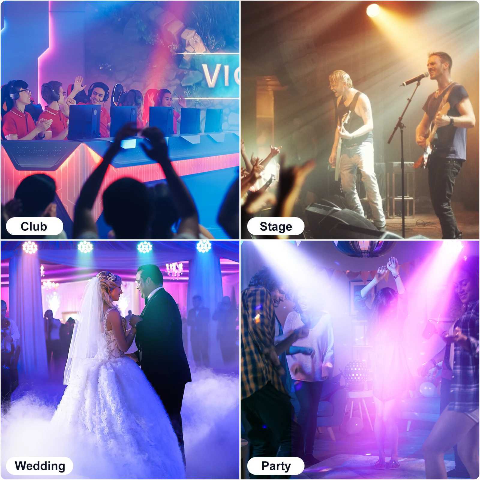 Somspot 4PCS 180W RGBW 14 LEDS PAR LIGHT DMX512 Stage Lighting Effect Projector for Disco Party Concert Church Wedding Theater XJ250527