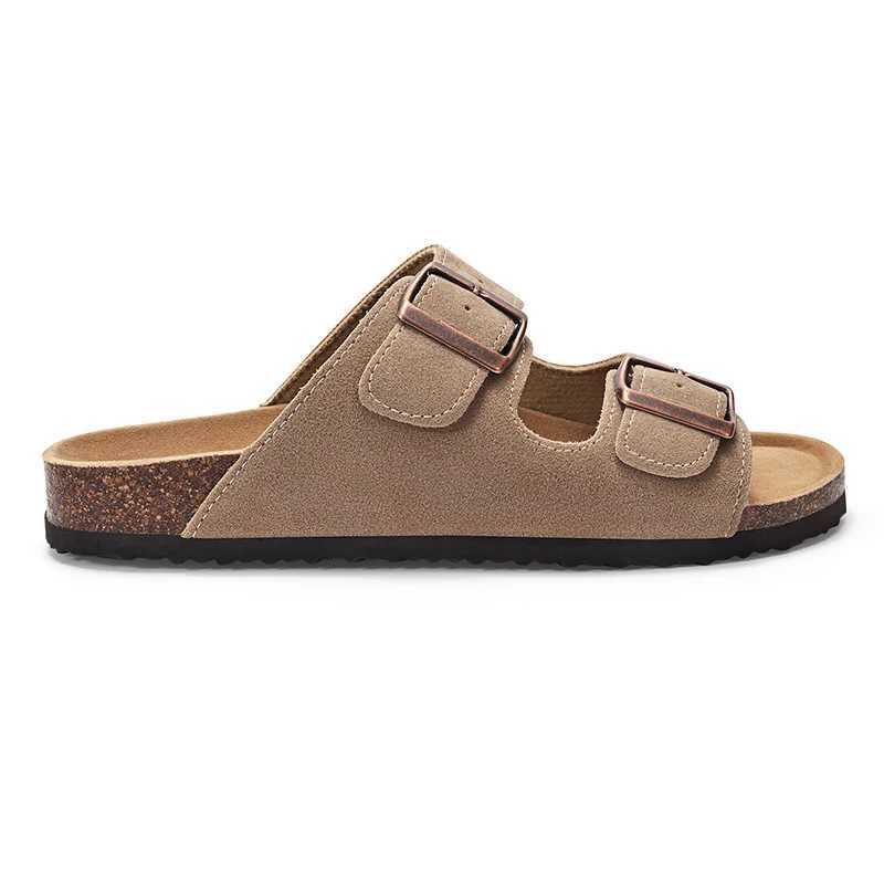 Kidmi Womens Mens Sandals Cushion Footbed Outdoor Adjustable Buckle Cork Footbed Slides for Sandals with Comfort Arch SupportXJ250527