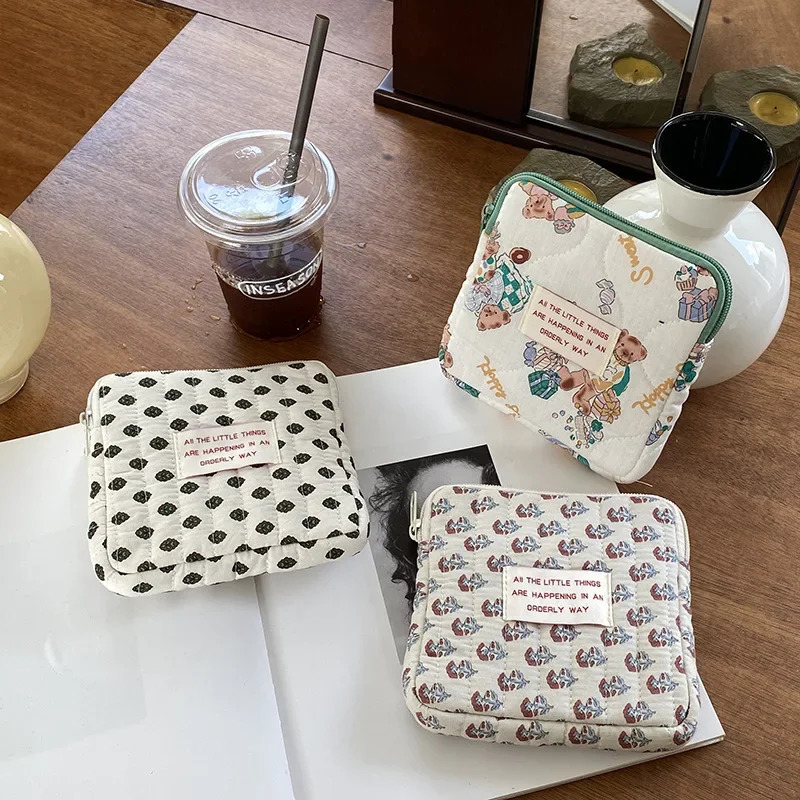 Coin Purse Jewelry Organizer Credit Card Pouch Case Girls Diaper Sanitary Napkin Storage Bag Nylon Sanitary Pads Package Bags 250526