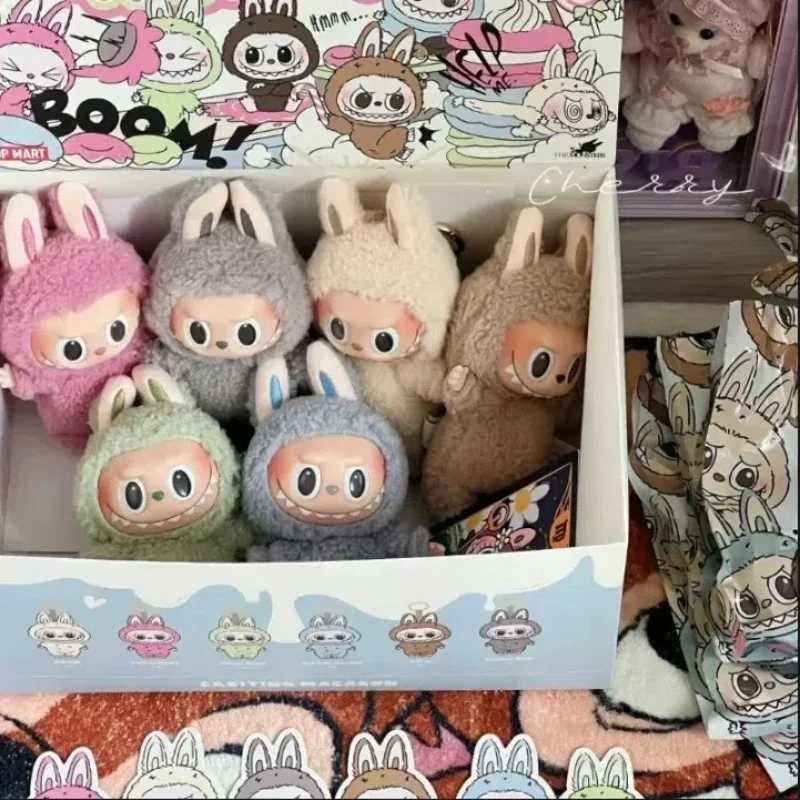 2025 Labubu Heartbeat Macaron Enamel The Monsters Face Blind Box PVC Figurine Tabletop Ornament Kawaii Doll Kid Birthday Gift W250526
