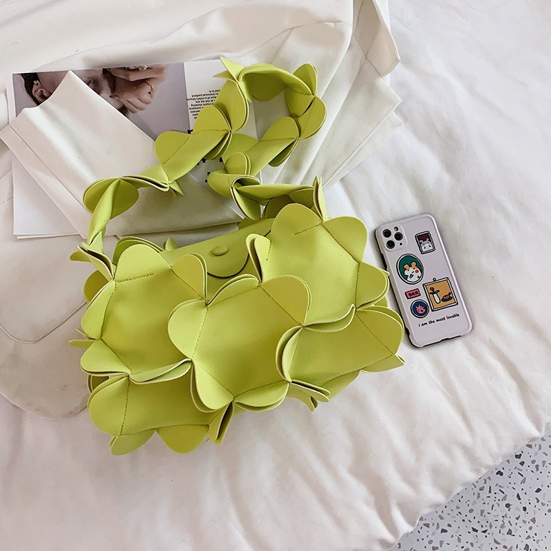 Womens Fashion Shoulder Bag with 3D Flower Design