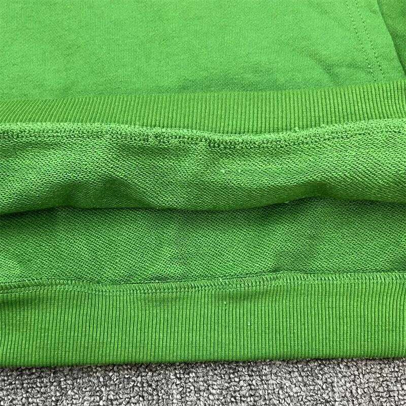 Green Pure Cotton Letter B Printed Fashionable Sportswear Loose Casual Men's Hooded Sweatshirt