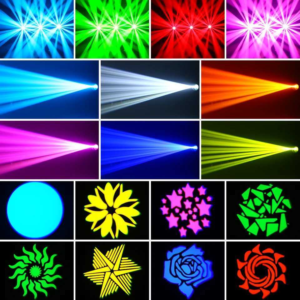 Yiflamefly White 150W LED Light Pattern Light Stage Effect Moving Head Light With Remote Control DMX For Wedding Concert Club KTV XJ250527